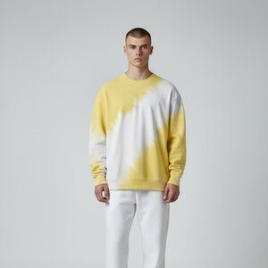 Madhappy x Snapchat Collab Men's Long Sleeve Sweatshirt Yellow White